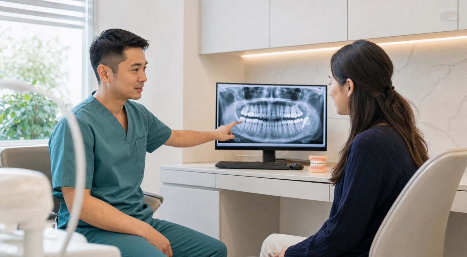 Dental consultation about root canal treatment
