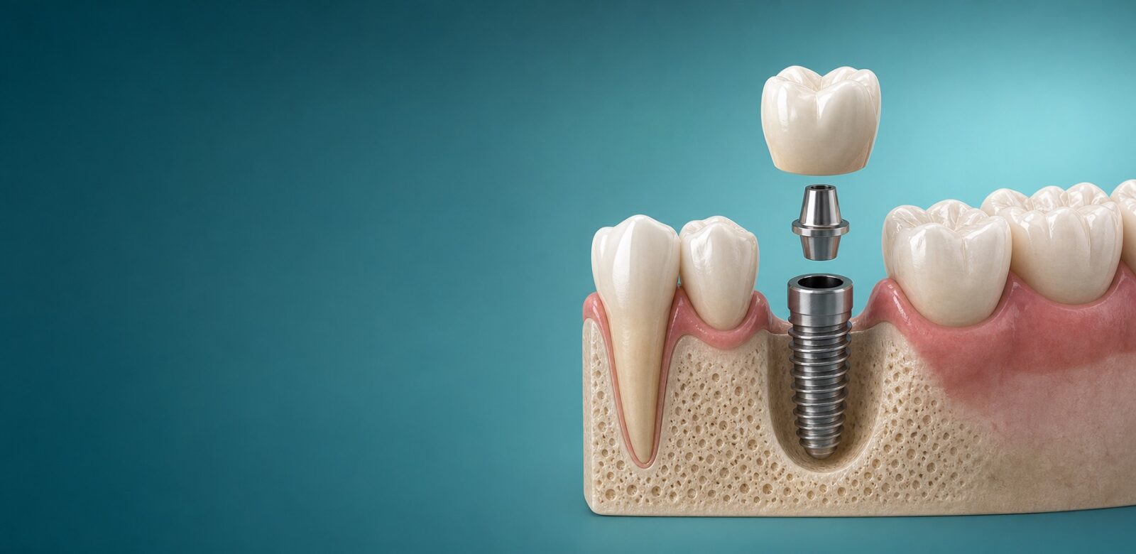 Dental implant crown, abutment and implant fixture
